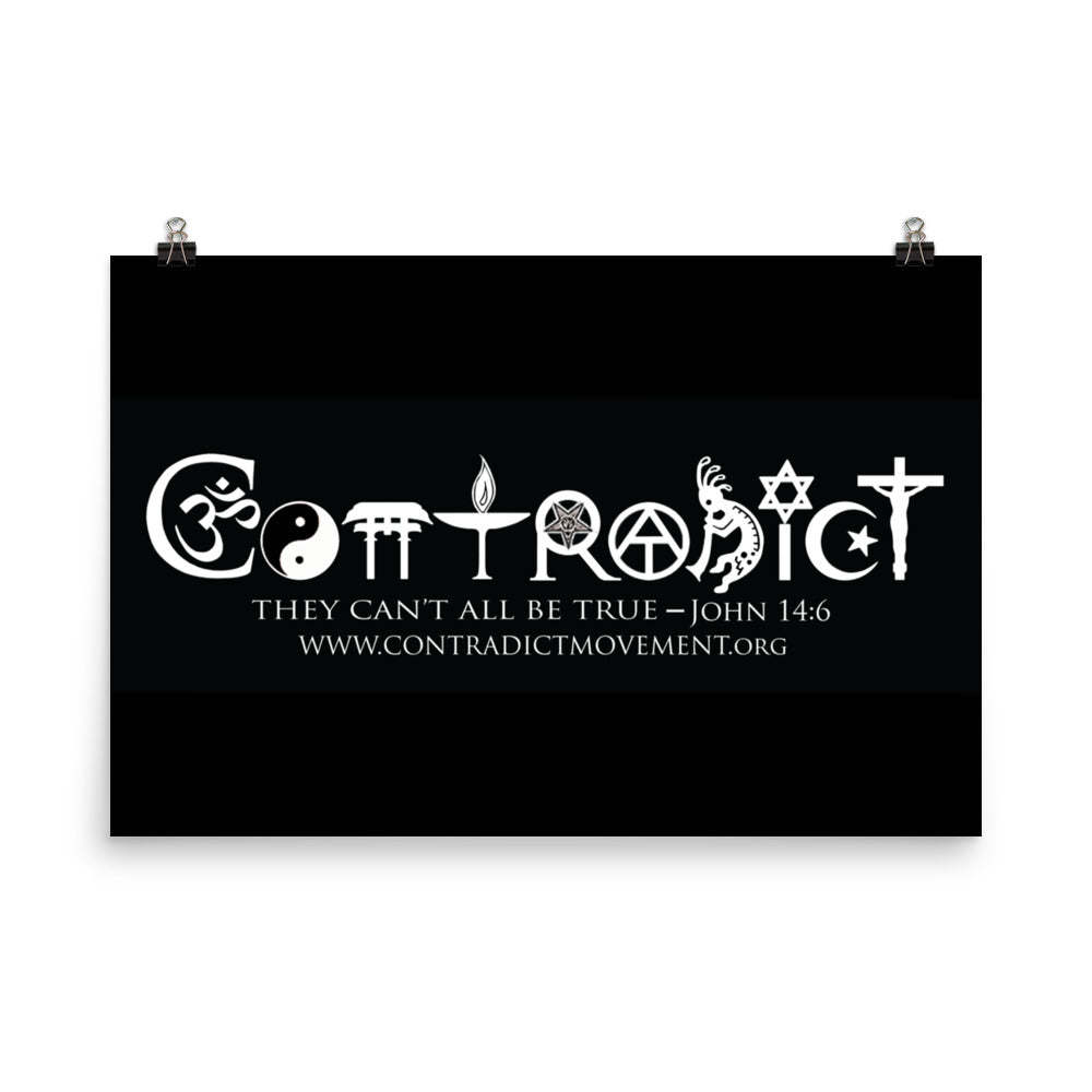 Black Contradict Poster (2' x 3')